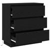 Nightstand Black Oak Look 71 x 34.5 x 75 cm Engineered Wood