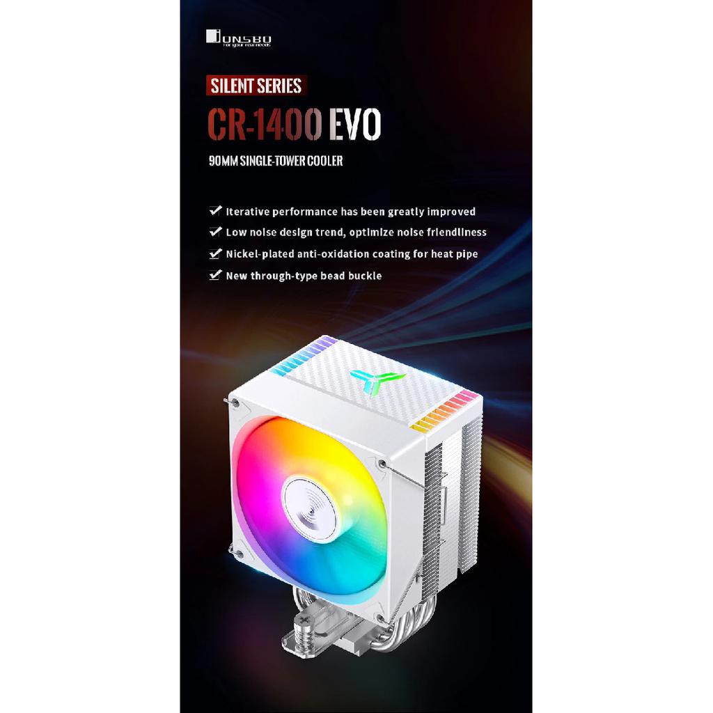 JONSBO CR1400 EVO CPU Cooler 4 HeatPipes ARGB PWM Processador Air Radiator Silent Fan For LGA1700 1200 1151 1150 AM4 AM5