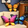 Colorful 3D Butterfly Pillow Girl Room Throw Pillow Stuffed Butterfly Cushion Sofa Waist Cushion Bedroom Couch Bed Bedside Decor