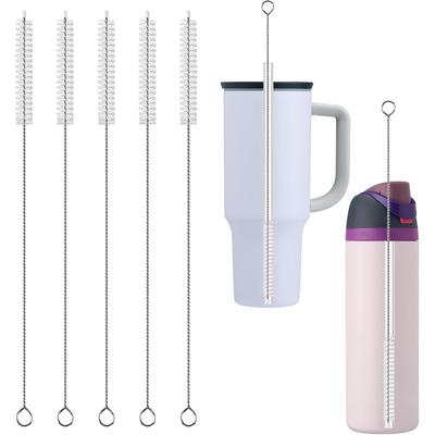 2-10Pcs Drinking Straw Cleaning Brush Kit Straw Tube Pipe Cleaner Nylon Stainless Steel Long Handle Cleaning Brushes ForStraws