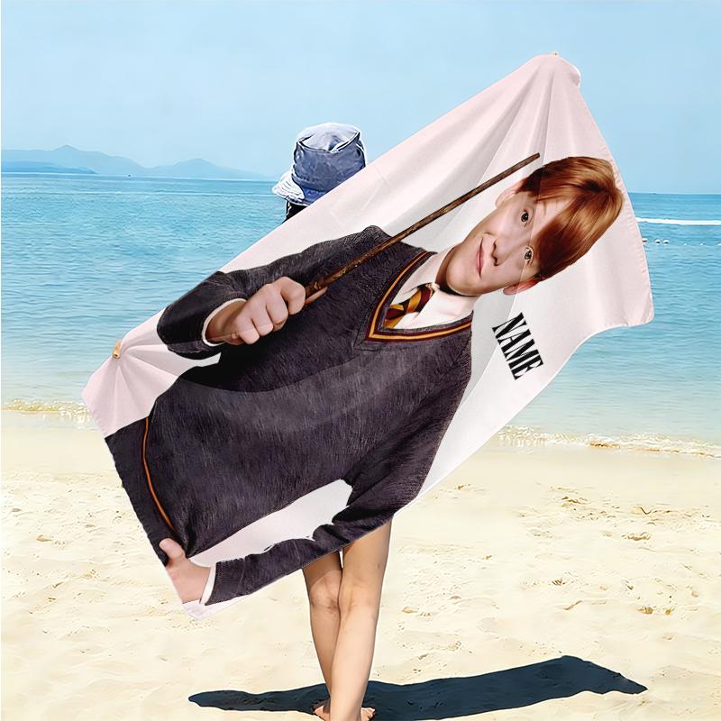 Personalized "Flame Within Shadow" Beach Towel Microfiber Beach Towel Thin Absorbent for Beach Swimming Yoga Bath Sports. 0910378