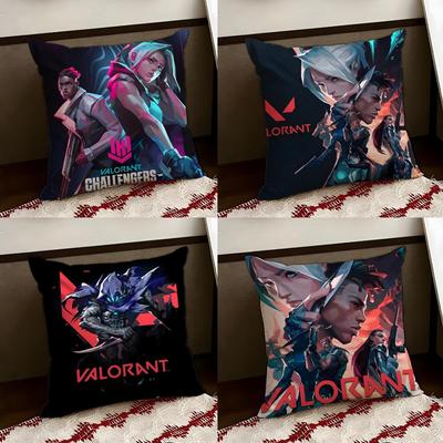 VValorantS Game Cushion Cover Reversible Soft Durable Pillow Cover Home  Car MultiScene Use for Daily Comfort