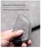 Compatible Leather Keychain Shell for BMW Series: Fits X1, X3, X5, 1 Series, 3 Series, 5 Series, 6 Series, 7 Series, NFC Card Snap