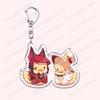 Heiß Populär Anime Cartoon Dämon Figur Schlüsselanhänger für Zubehör Tasche Angel Dust Schlüsselanhänger Ring Schlüsselring Schmuck Fans Freunde Geschenke