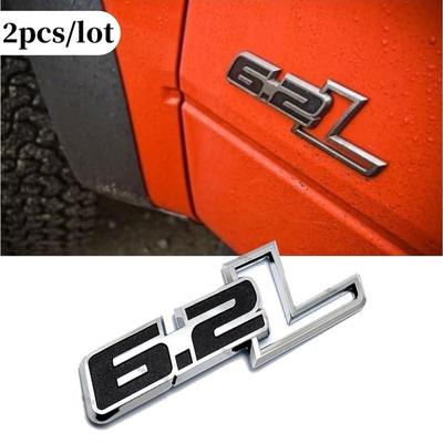 2 pièces/lot OEM 3D ABS 6.2L Emblème de voiture Badge Auto Plaque Nom Coffre Arrière Autocollants Aile Latérale Décalcomanie pour F150 F250 F350 Chevrolet Silverado GMC