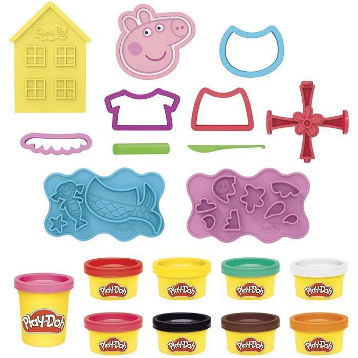 PLAY-DOH - Styles of Peppa Pig with 9 Pots of Non-toxic Modeling Clay - 11 Accessories - Toy for Children - from 3 Years Old - Heroes
