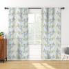 Set Of 2 Fresh Rural Style Window Curtains Floral Fragments Natural Decor Bedroom Dining Room Polyester Modern Blackout Made Treatment