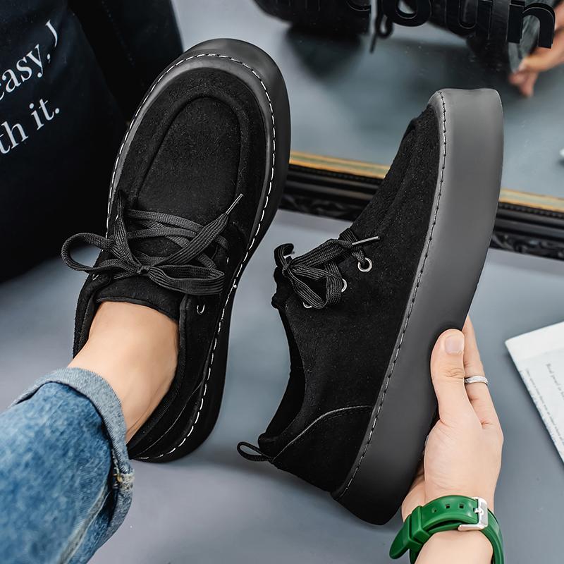 

Men s shoes casual sneakers thick baseplate shoes 44 хакі