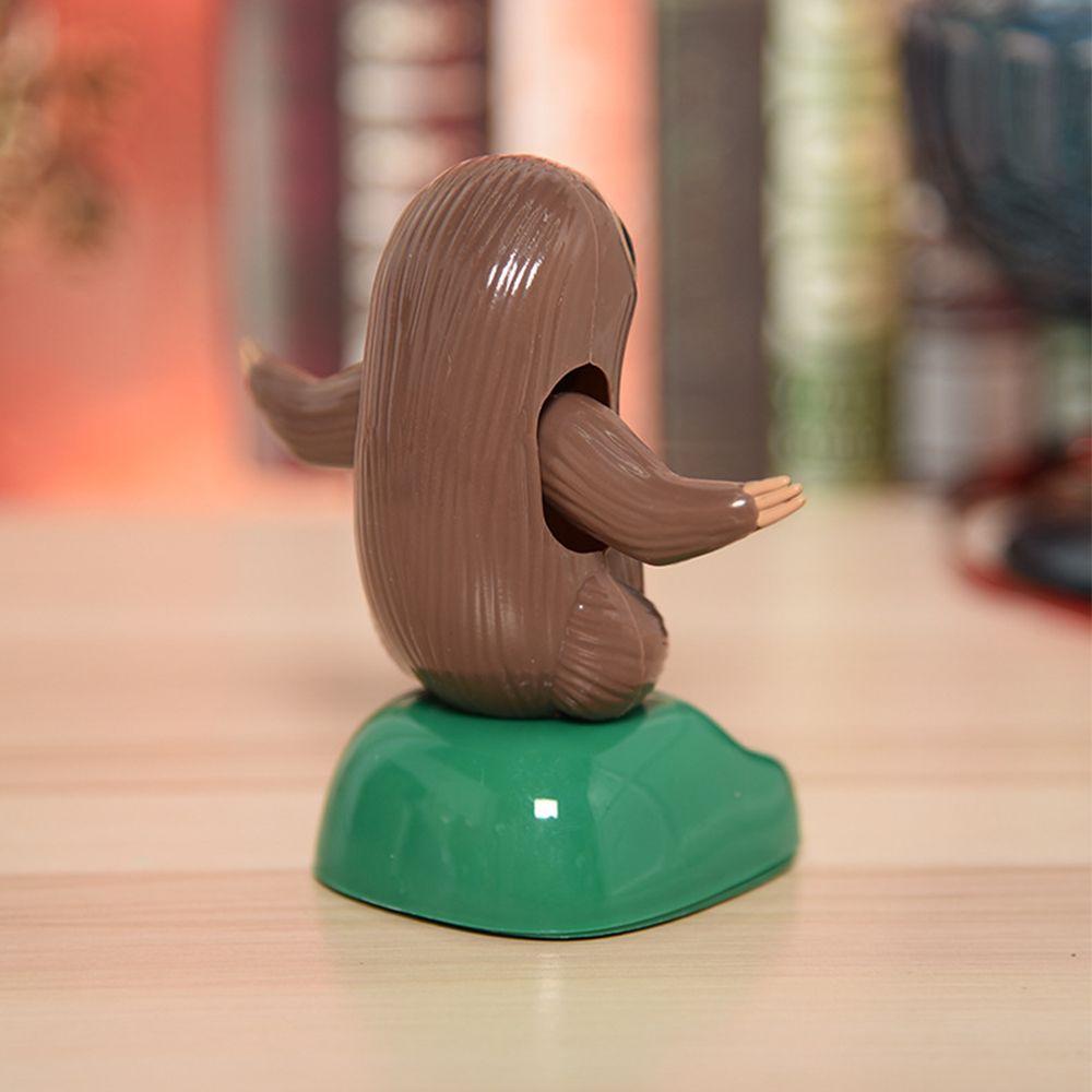 Solar Powered Gift Car Ornament Sloth Toy Dancing Sloth Model Sloth Doll Shaking Hand