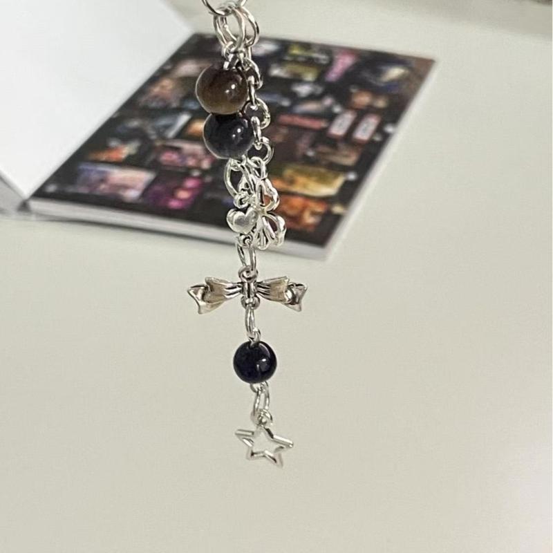 Portable Beaded Accessory Handmade Keychain Sturdy Materials Lovely Gift for Sister Best Friend Birthday