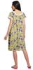 Moomaya Printed Short Sleeve Knee Length Nightdress Round Neck Sleepwear