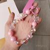 Pearl dog colorful round bead bracelet women's ins simple fashion small fresh mobile phone lanyard lanyard short wrist