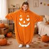 Kids' Halloween Printed Flannel Romper Pajama Set for Loungewear