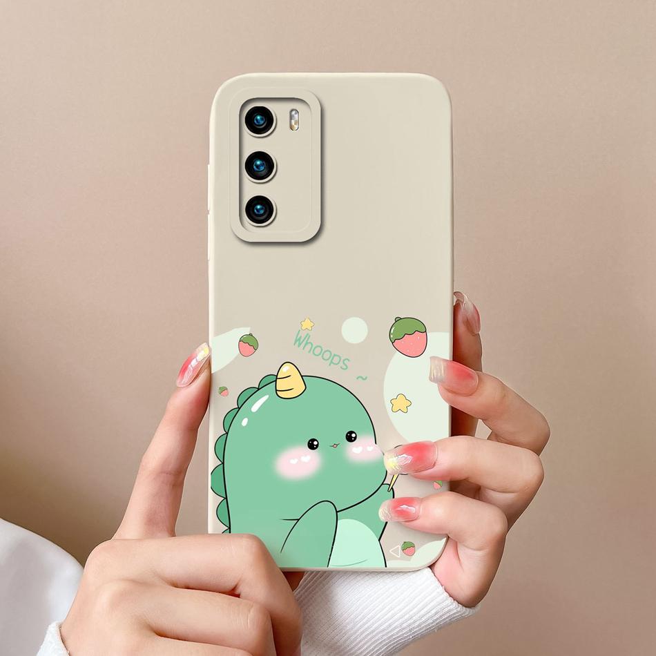 Hot Case For Huawei P40 Pro Multiple Patterns Soft Liquid Silicone Upgrade Full Protection Funda For HuaweiP40 P 40 P40Pro Cover