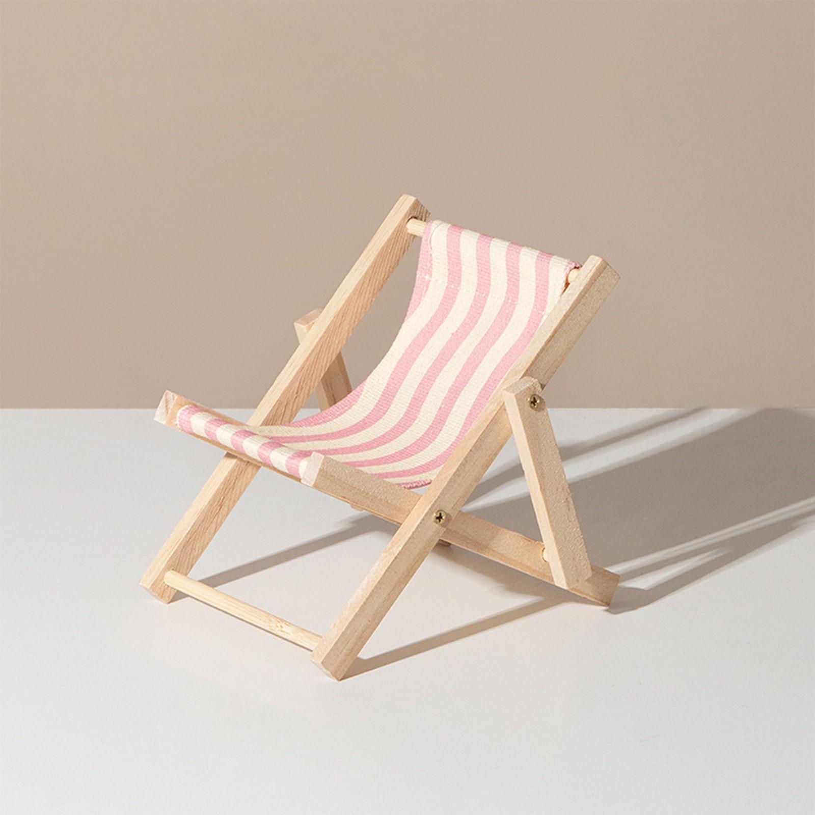 

Beach Chair Mobile Phone Bracket Mini Doll Accessories Photo Props Mini Toy Model Home Doll Christmas Ornament Set Shatterproof One Size