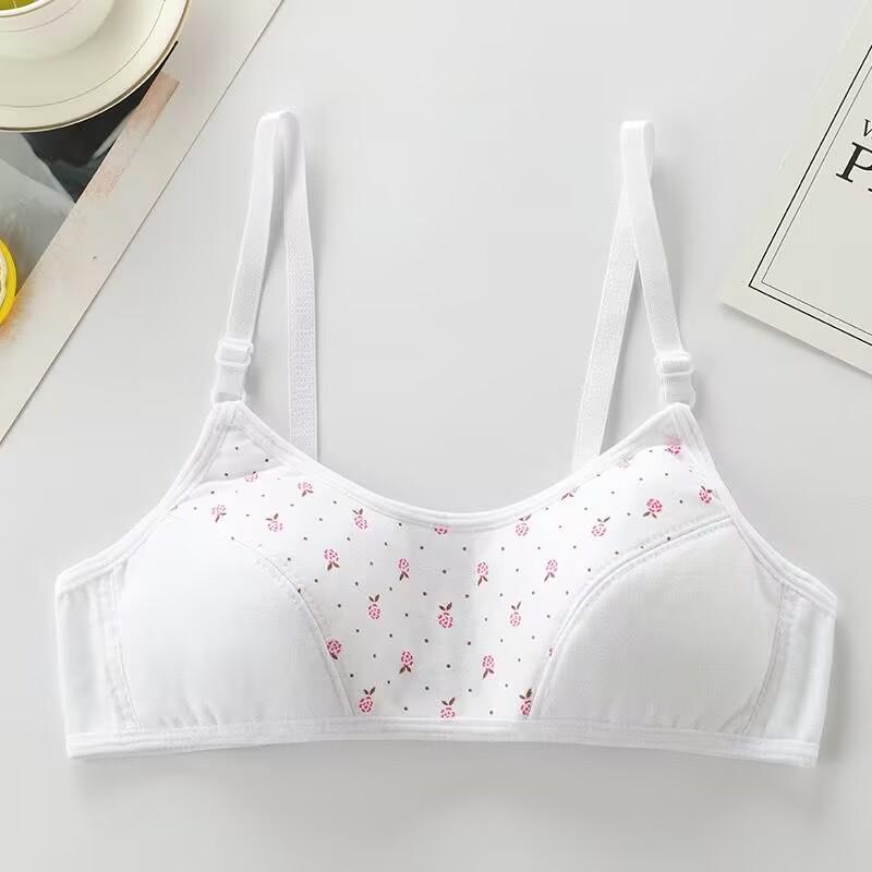 Teenage Underwear for Girl Children Girls Cutton Lace Wireless Young Training Bra 8-14Years