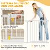 Safety Gate for Children and Pets, Self-Closing and Pressure Fit, 76-81x76 cm, White