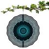 10 Inch Blue White Jewelry Design Metal Wind Spinner 360 Swivel Hook Outdoor Garden Decor for Balcony Patio Spring Summer Fall