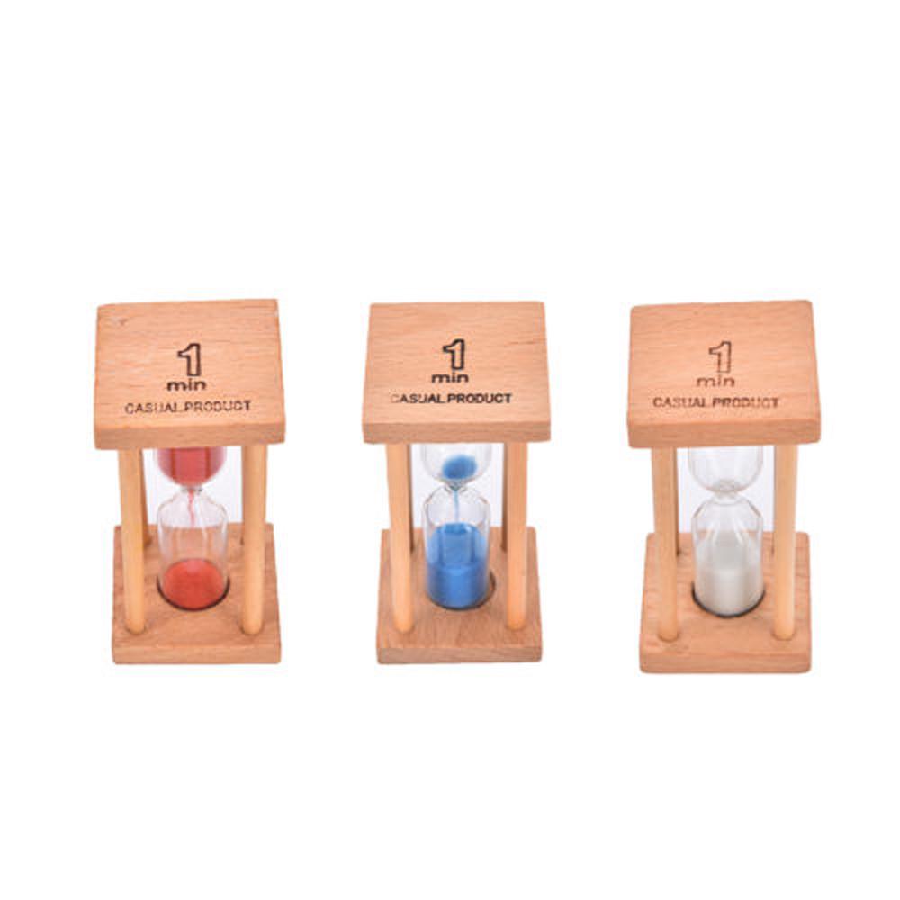 1/3/5 Minuten Holz Sand Sanduhr Timer Uhr Heimdeko Geschenk Küche