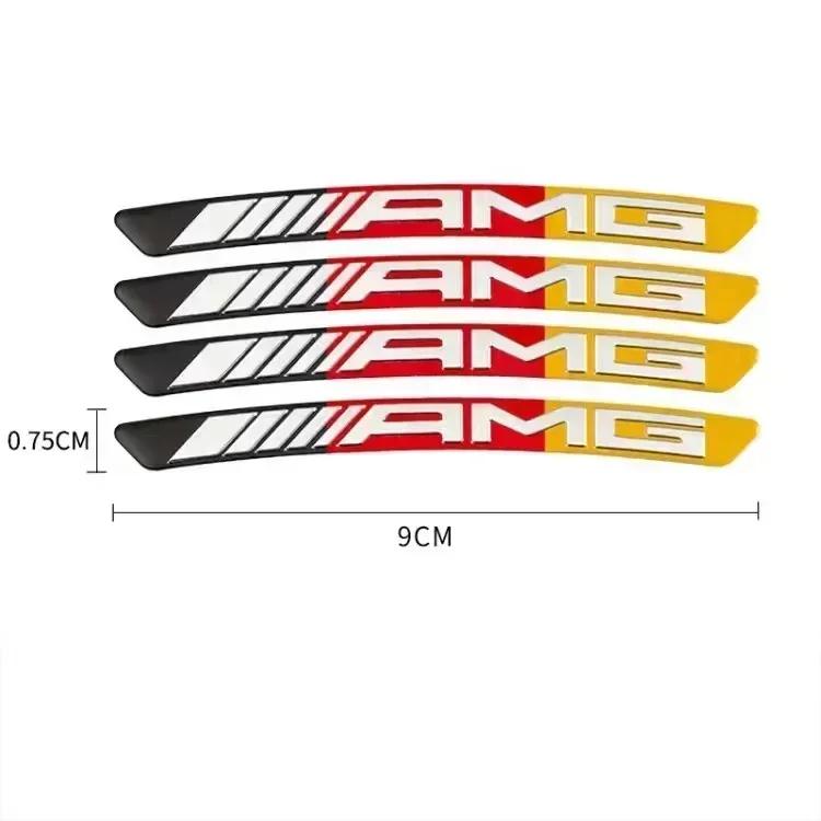 AAVW1 4Pcs/Set Car Styling Wheel Rim Sticker Badge For Mercedes Benz W204 W205 W211 Amg W212 W213 W203 Smart 451 Fortwo W176 W124