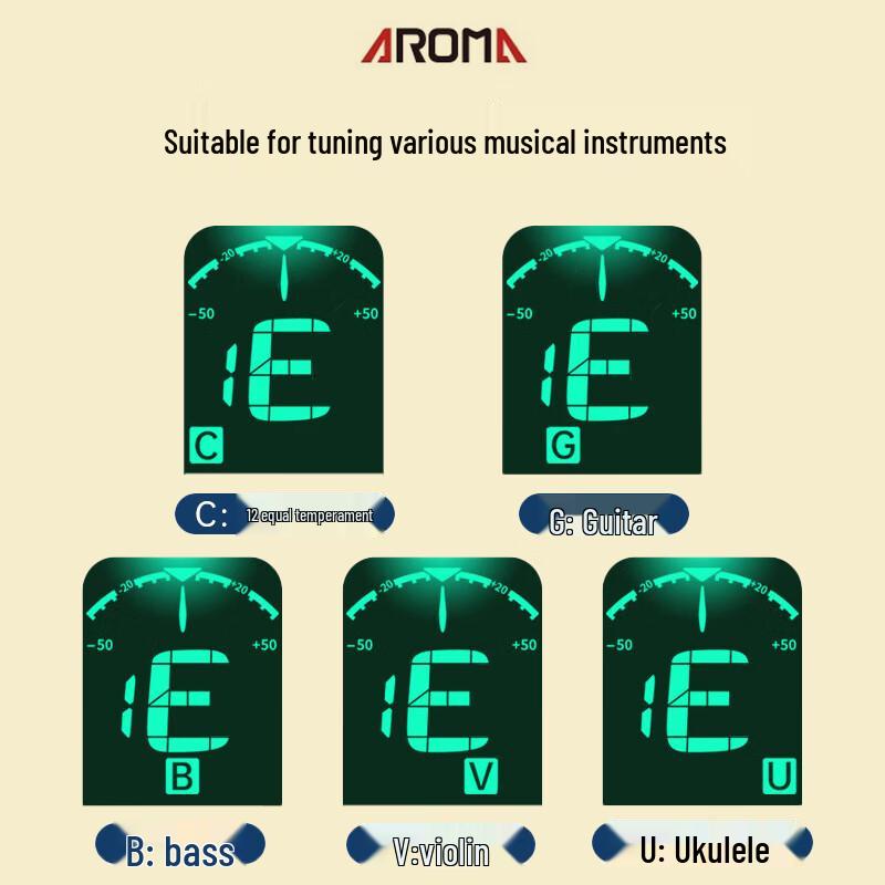 AROMA Digital Tuners & Metronomes for String Instruments