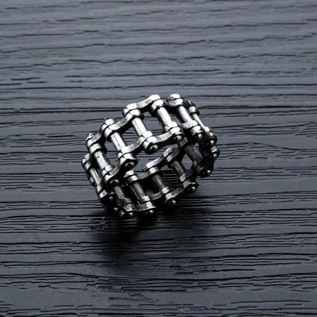 Accessoires Trendiger Herren Streetwear Ring Mode Fahrradkettenring für Herren