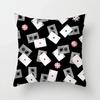 Luxury Home Decoration Pillowcase Props Hearts Square Black Heart Poker Pattern Office Sofa Car Cushion Cover