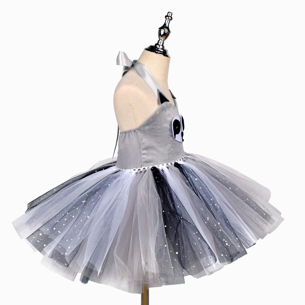 Festival Raccoon Cosplay Costume Girls Annimal Dress Up Tutu Dress Fancy Carnival Birthday Fantasy Children Zoo Vestido