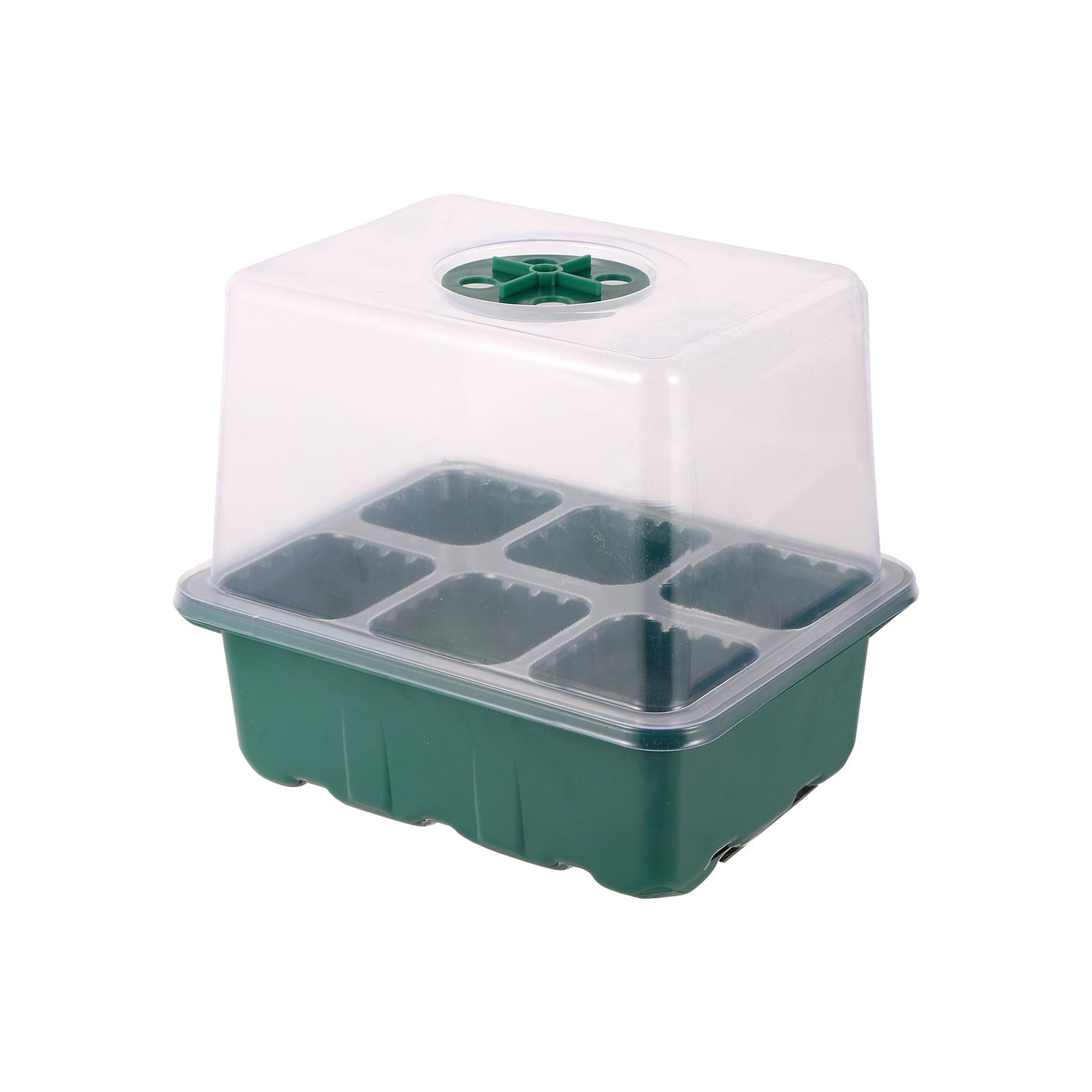 

3PCS Seedling Trays Seed Starter Kit 6/12 holes Propagator Plant Grow Kit with Humidity Vented Domes and Base for Seeds Starting