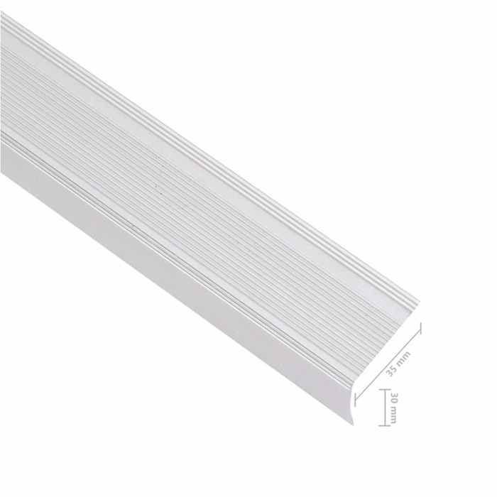 Stair Nosing - VIDAXL - Aluminum 100 Cm - Silvery - 15 Pcs - Easy Installation
