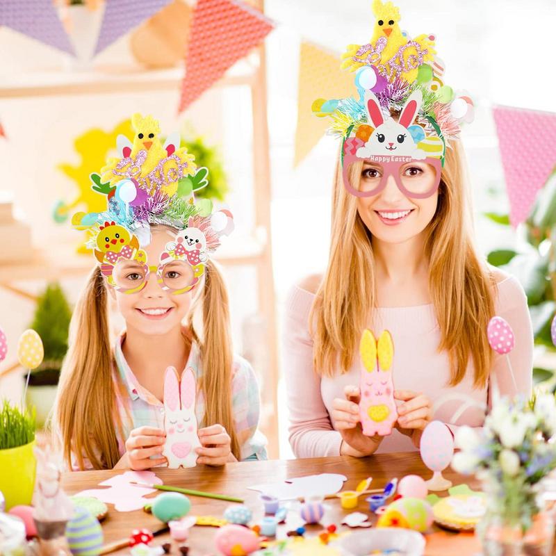 Easter Hair Band Happy Easter Day Hairband For Easter Decoration 6X Women Easter Ears Hair Accessories Headband Set For Girl