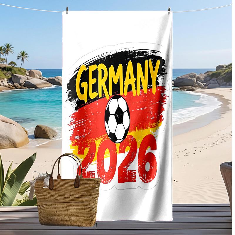 Germany National Football Team Printed Beach Towel Quick Dry Soft TowelPortable Large Rectangular Beach Blanket for Travel Swimming Pool