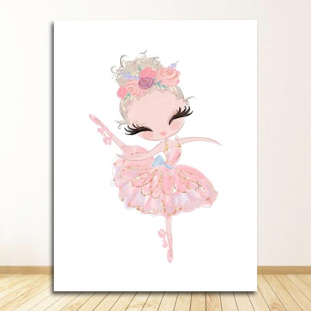 Baby Room Decor Living Room Decoration Wall Pictures Dancing Girl Canvas Paintings For Children Nursery Posters And Prints