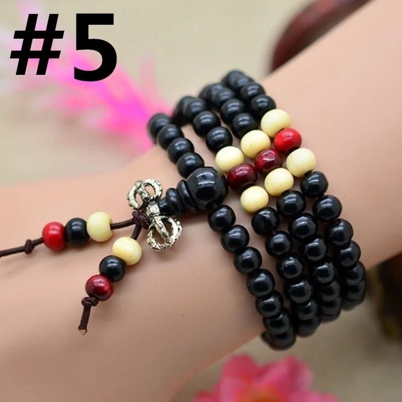 Natural Stone Black Rainbow Obsidian Bracelet Man Women 108 Beads Stretch Bracelets 8mm Fashion Buddha Rosary Buddhist for Lover