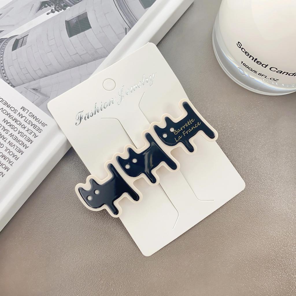 Koreanischer Haarclip, 6,5 cm, mit Essigsäure-Wassertropfen-Design, im Retro-Stil, niedlicher Katzen-Haarclip für süße Mädchen