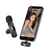 Microfone de lapela sem fio 2.4G portátil para gravação de áudio e vídeo mini microfone para iPhone Android transmissão ao vivo para jogos telefone