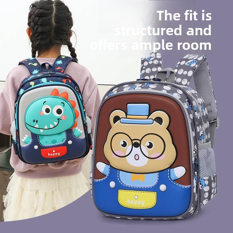 Kuromi Bear Pattern Preschool Backpack For Toddler Girls Boys With Air Cushion Straps And Lightweight Nylon
