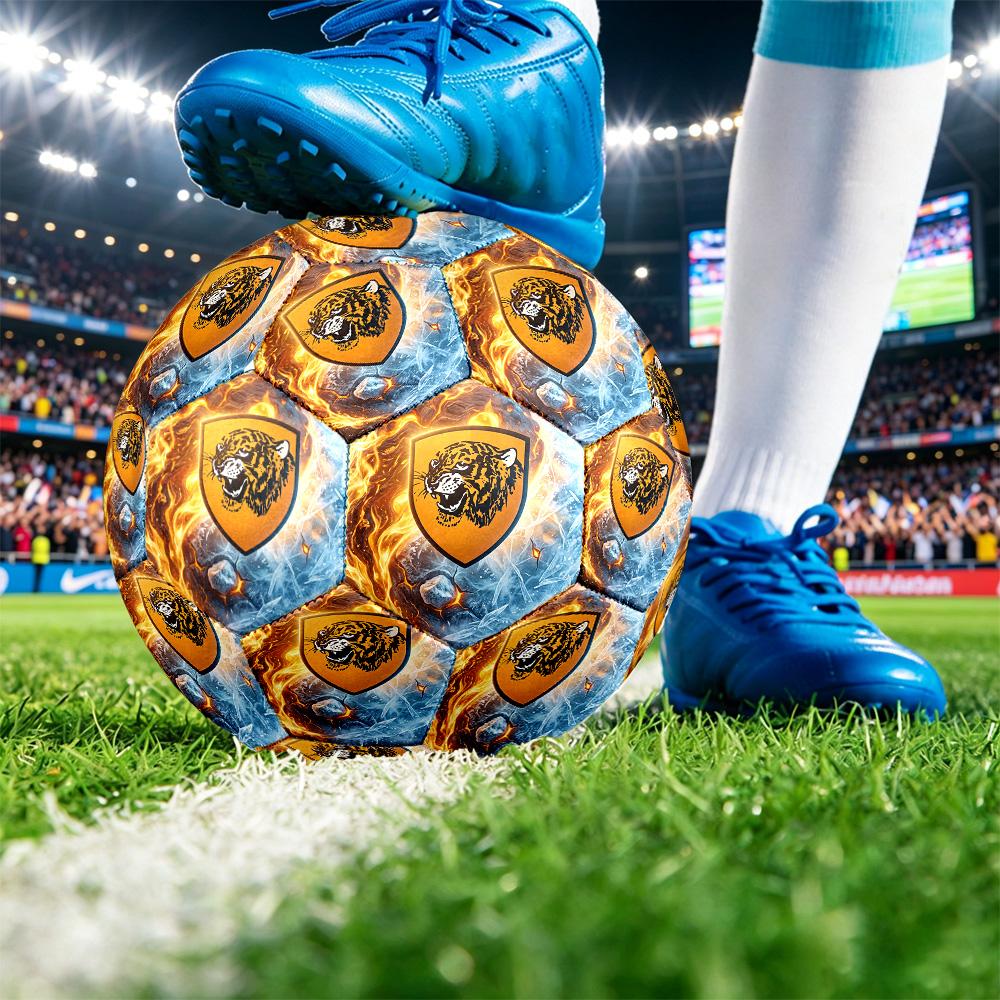 Hull City FootballPrinted Size 5 Soccer Bl, Anti Slip Adult Match Football Souvenir for Football Fans