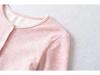 Spicy Girl Slim Fit Short Cardigan Top: High Waist, Round Neck, Single-Breasted, Slim Long Sleeve Crop for Spring/Summer