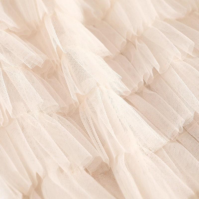 Autumn French Elegance: Women's High Waist Mesh Cake Skirt