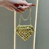 Borsa a Catena Geometrica Mini da Donna alla Moda con Diamanti Scintillanti per l'Uso Quotidiano