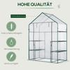 Foil Greenhouse Walk-In Garden House Tomato Greenhouse Hothouse Cold Frame with 6 Shelves Transparent Steel PVC Plastic 142 X 73 X 195 Cm
