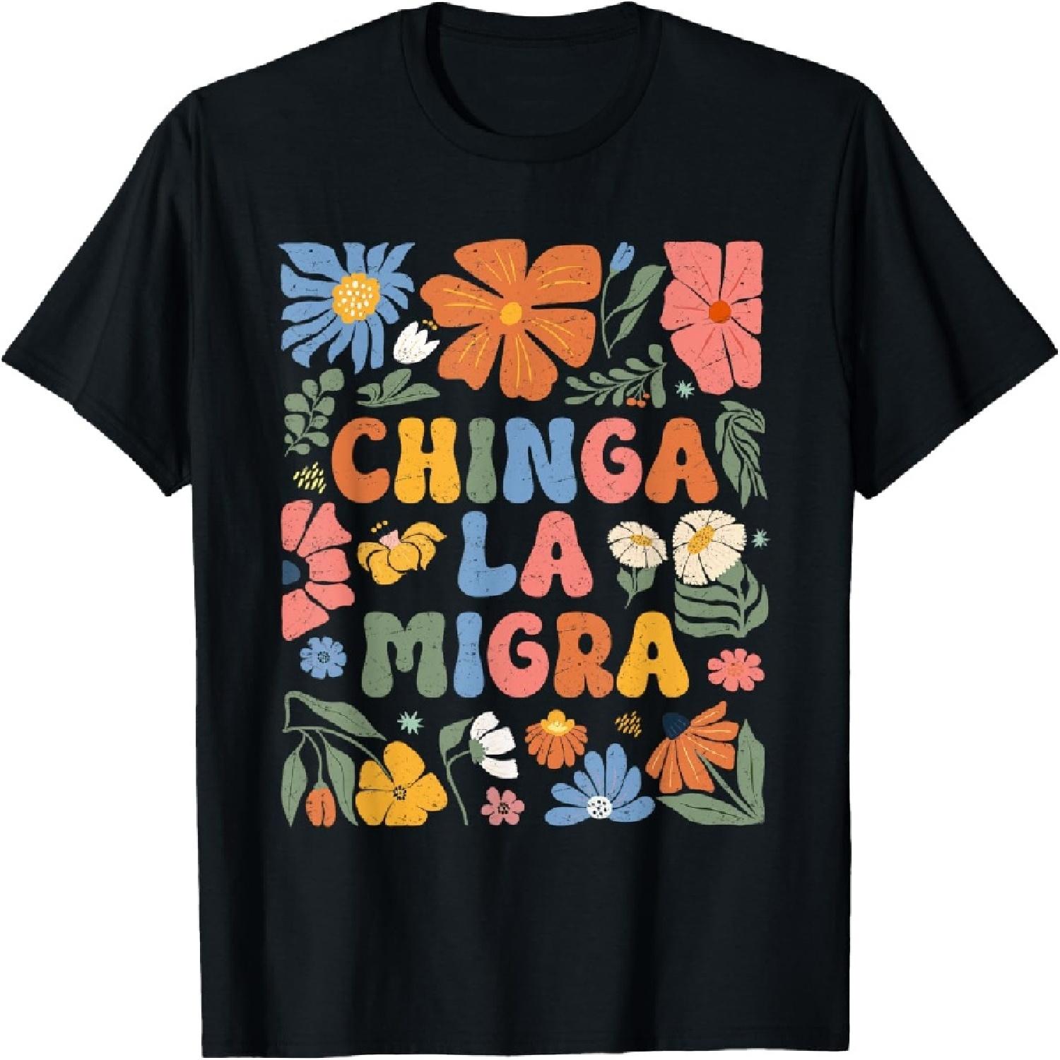 Floral Chinga La Migra Anti Ice Vintage Abolish Ice T-Shirt XXXXXL разноцветный