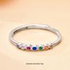 Colorful Zircon S925 Sterling Silver Women's Open Index Finger Ring - Japanese & Korean Light Luxury Jewelry
