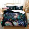 Game Genshin Impact Xiao Genshin Impact Bedding Set Duvet Cover Sheet Printed Pillowcase Full Queen King Size Comforter Bedroom