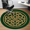 1 Stück Keltischer Knoten Büro Runder Teppich, Matte Geeignet für Büro, Unter Bürostühlen Schlafzimmer Wohnzimmer Heimdekoration, Raum Deko