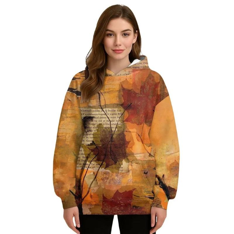 Women's Autumn and Winter 3D Printed Hooded Fashion Versatile Trend Breathable Casual Hoodies & Sweatshirts (women’s)