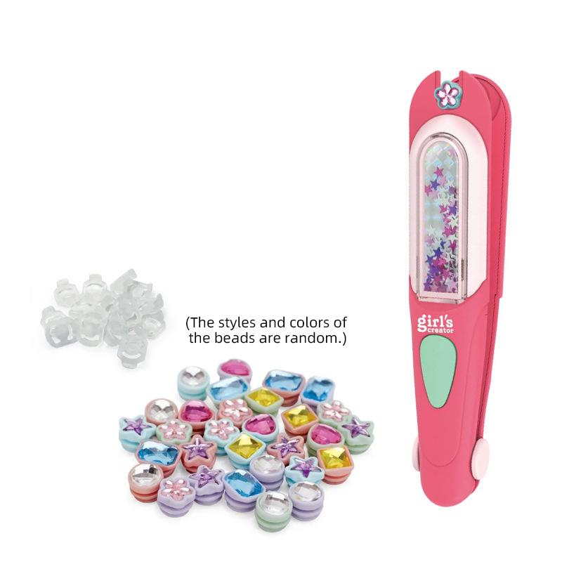 

Набор штампов для украшения волос Блинг-блинг драгоценности для волос для девочек Игрушки Инструмент для укладки волос с многоразовыми сверкающими бриллиантами Головной убор для ролевых игр