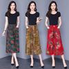 Pantaloni Gonna Floreali da Donna In Estate Pantaloni Sottili e a Gamba Larga Pantaloni Ampi e a Vita Alta Cotone e Seta Pantaloni Corti Pantaloni a Gamba Larga
