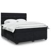 VidaXL Slat Bed Base with Mattress Black 180x200 Cm Velvet 3290986
